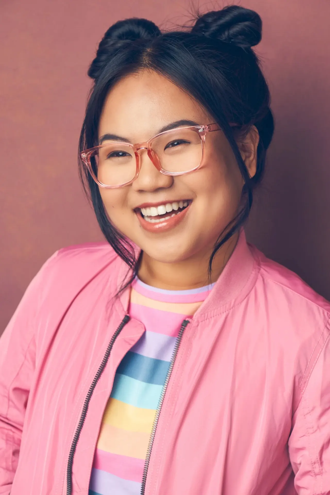 Commercial headshot of Kristina photographed at an on-site event headshot booth at the Alliance Theatre in Atlanta